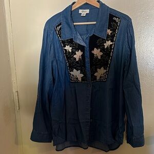 Style & Co. Indigo Denim Top